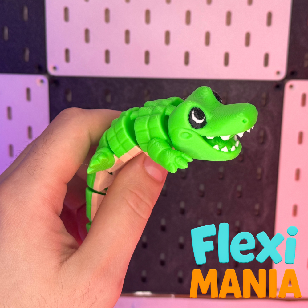 Articulated Flexi Crocodile – Print-in-Place Model