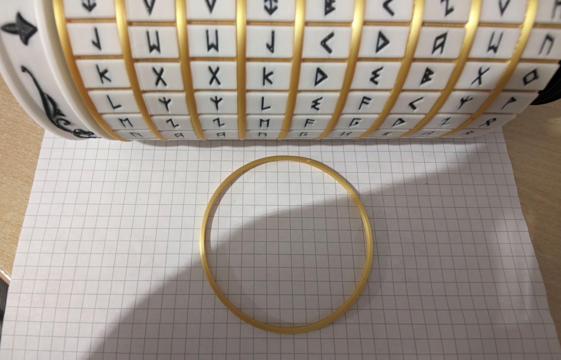 Parametrizeable spacer ring for cryptex
