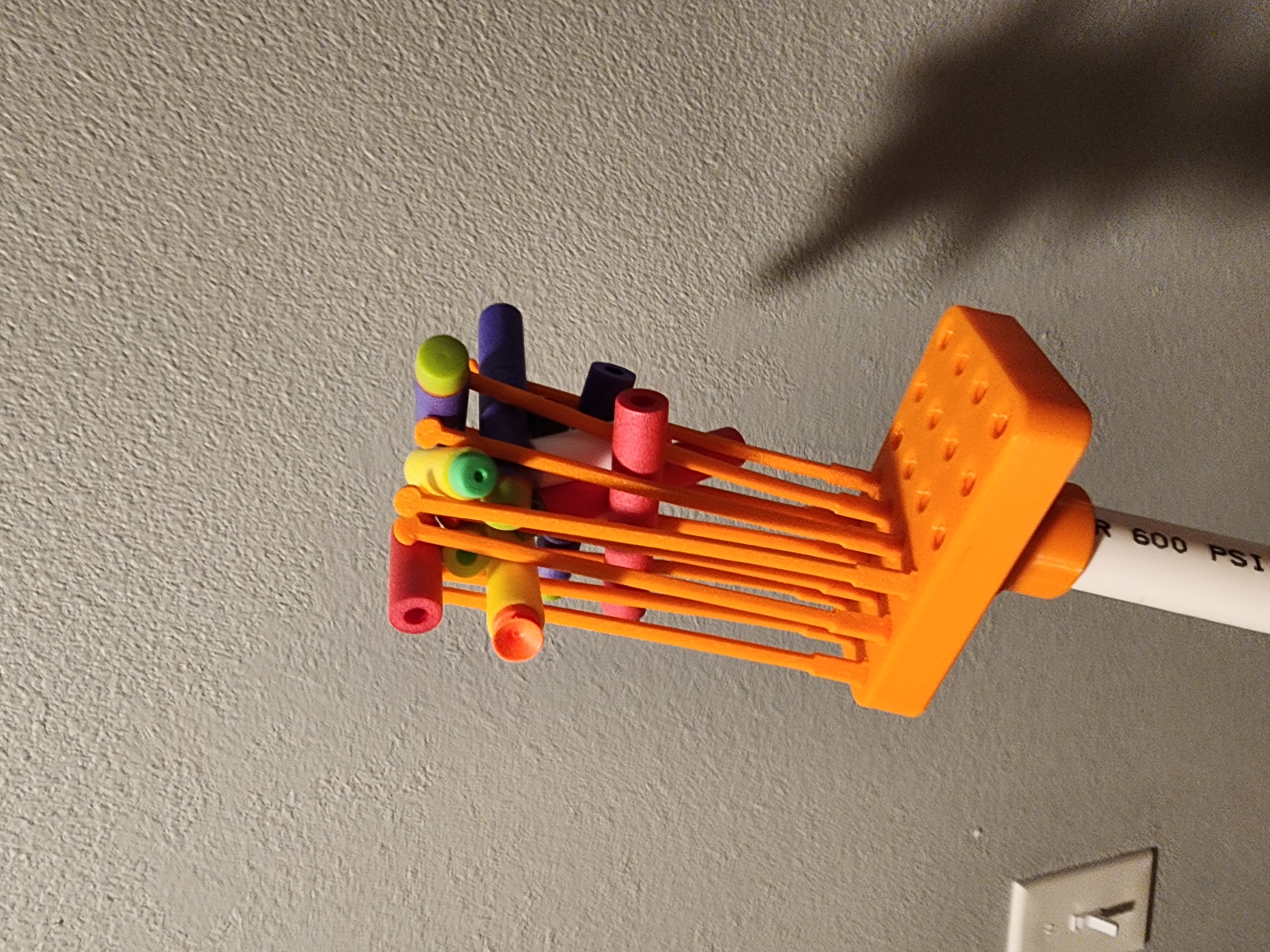 Foam Comb - Threaded Tines and PVC Handle Remix