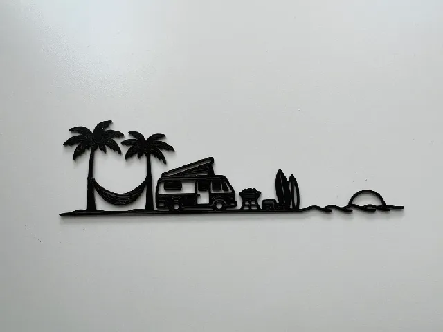 Beach Camping Wall Art #1