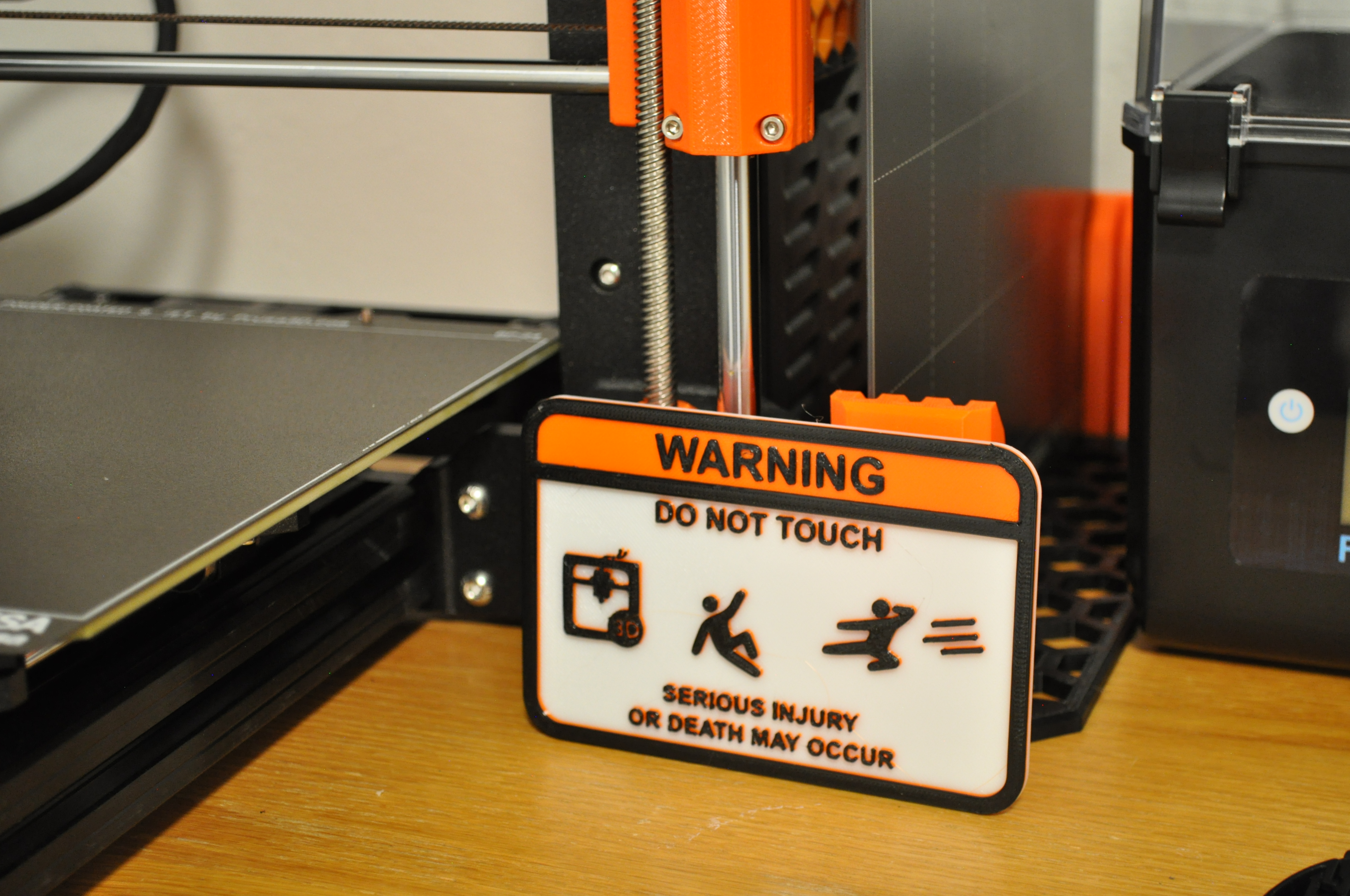 Miniatura 8 do modelo 3D Do Not Touch! 3D Printer Warning Sign