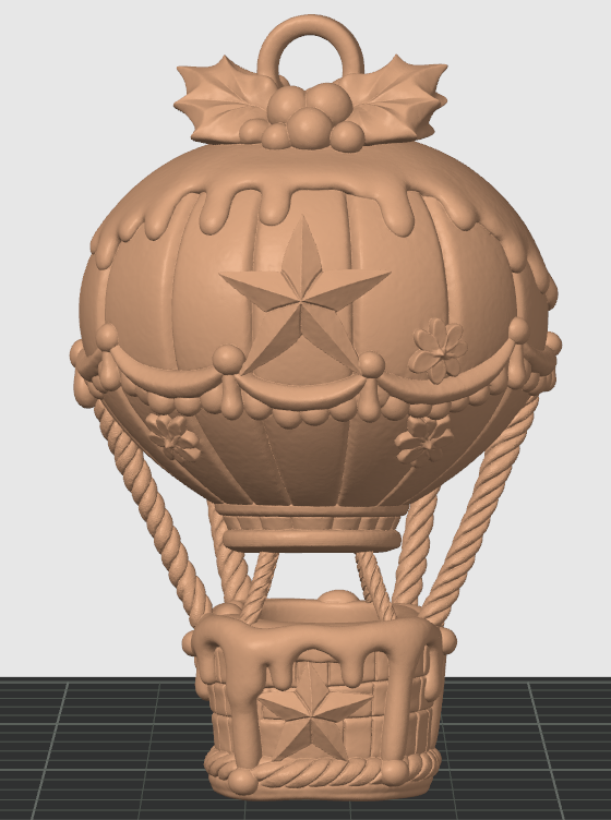 Vintage Hot Air Balloon – 3D Printable Decorative Ornament