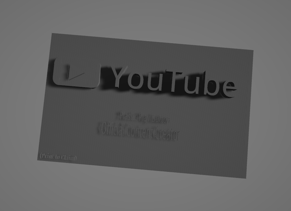 YouTube Plastic Play Button Minimum 0 Subscribers to Claim