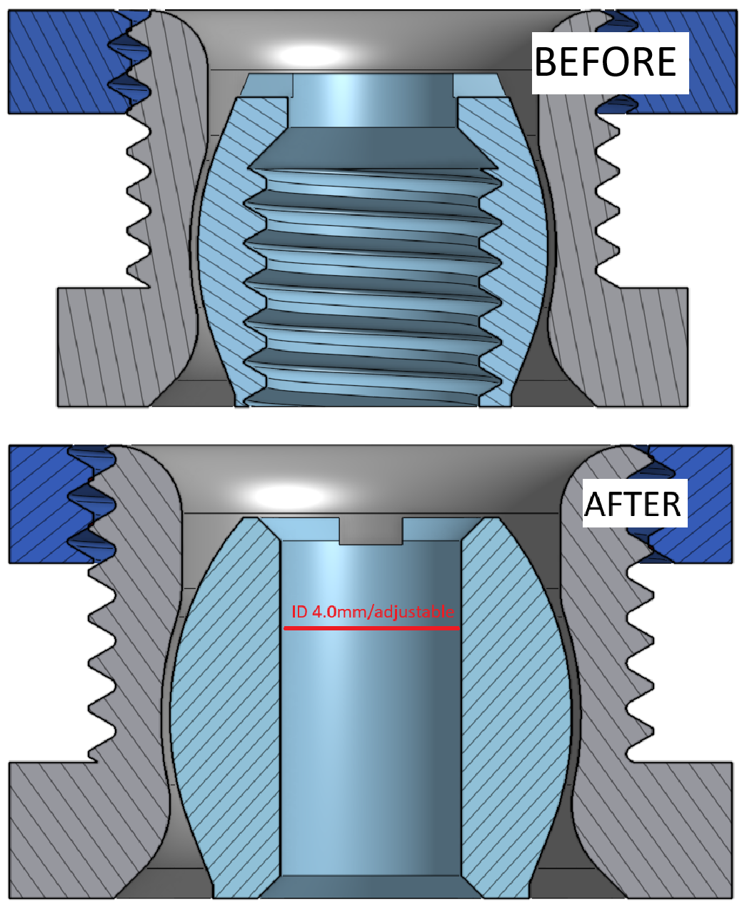 No pneumatic fitting required
