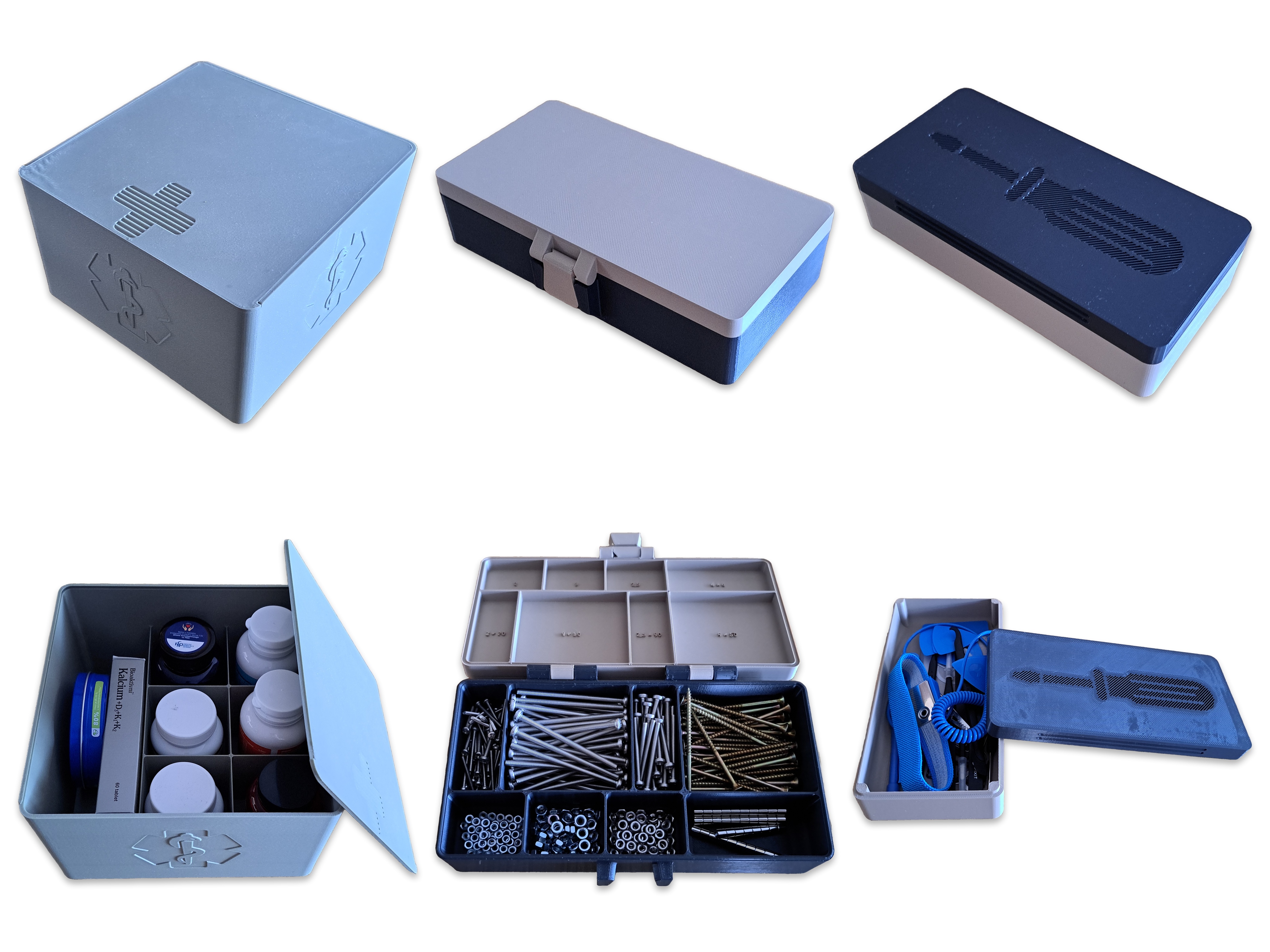 boxee.scad: parametric storage box with lid