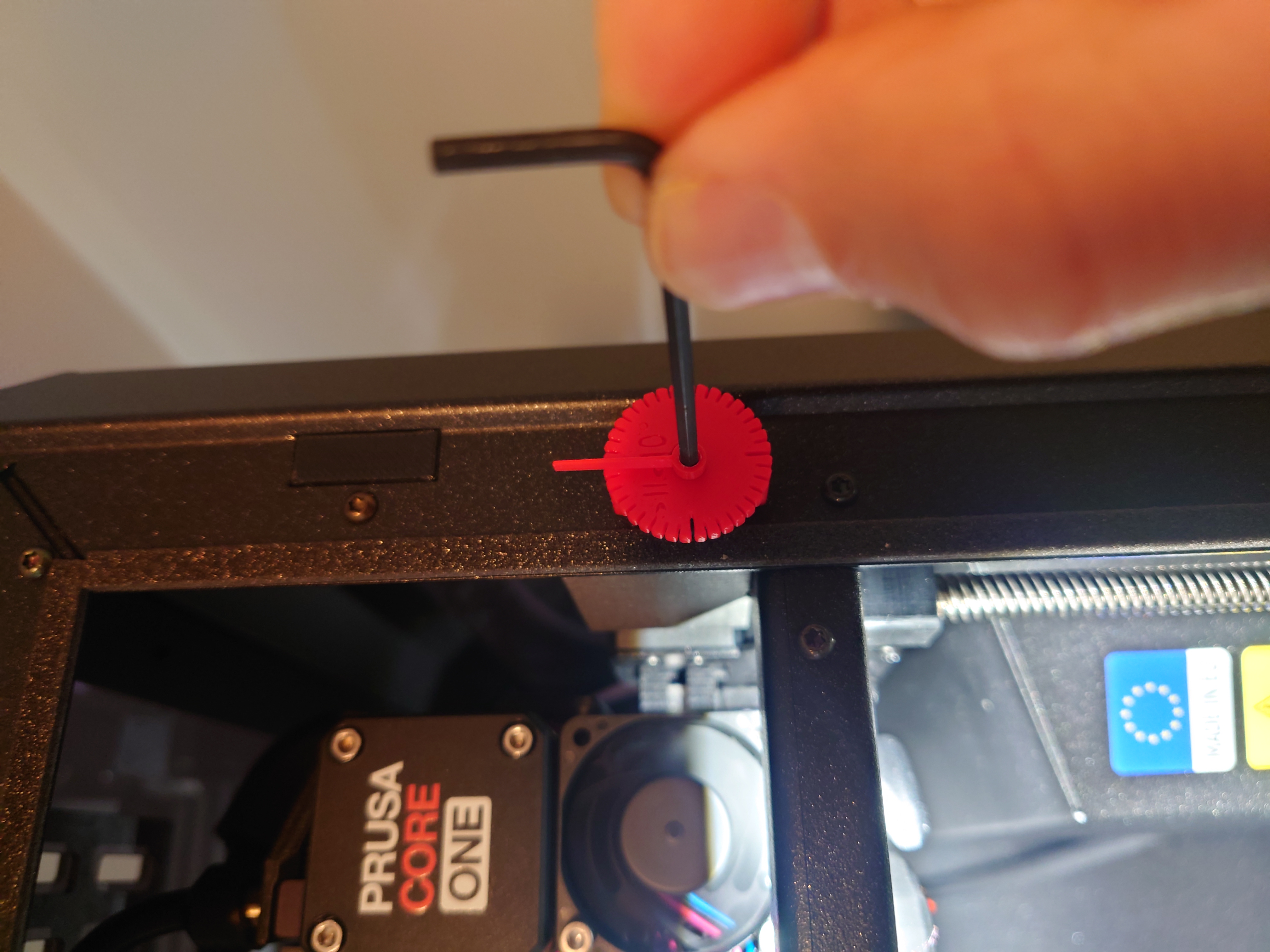 Core one belt calibration tool.