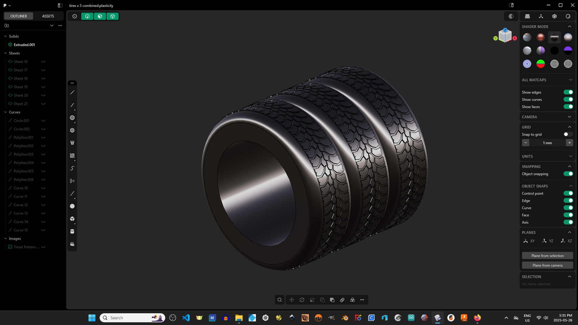 Tires stacked