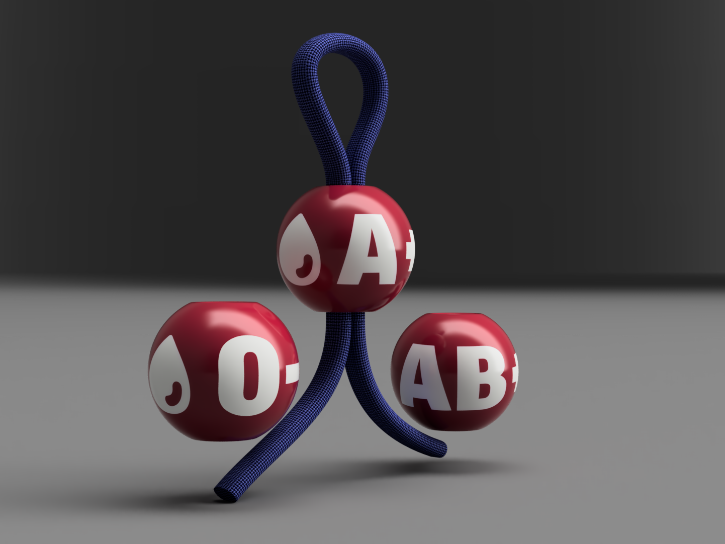 Beads with blood type marking
