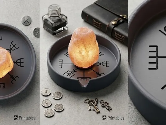 Plato para Lámpara de Sal - Vegvísir (Protector de Humedad) | Salt Lamp Drip Tray - Vegvísir (Moisture Guard)