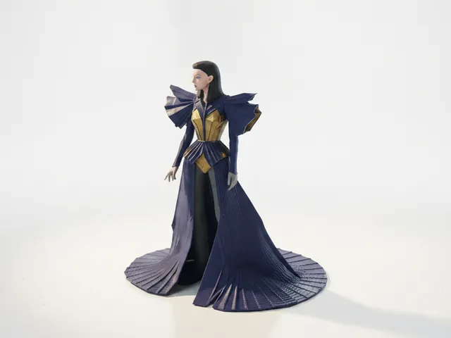 Futuristic Outfit Fashion Model Figurine 3D Printable