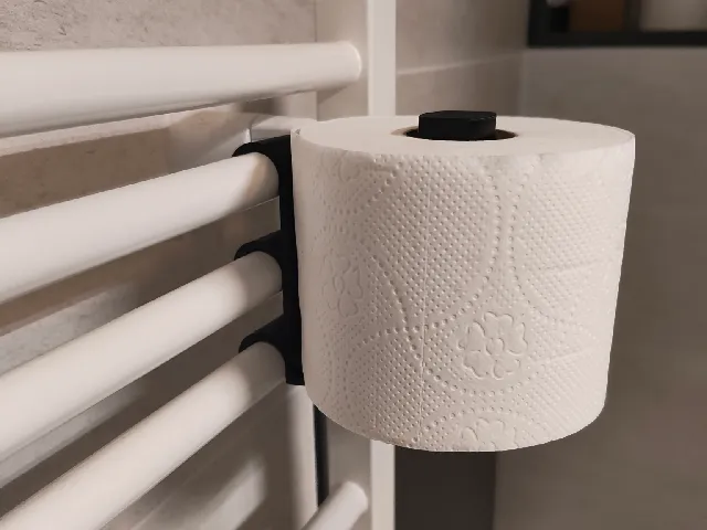 Toilet paper holder for ladder radiator