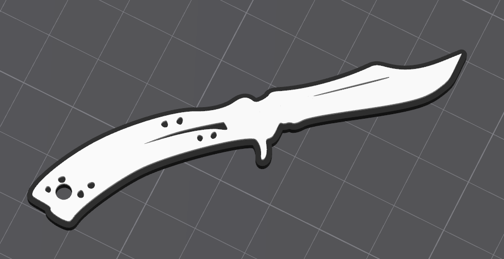 Butterfly Knife Keychain 3D model