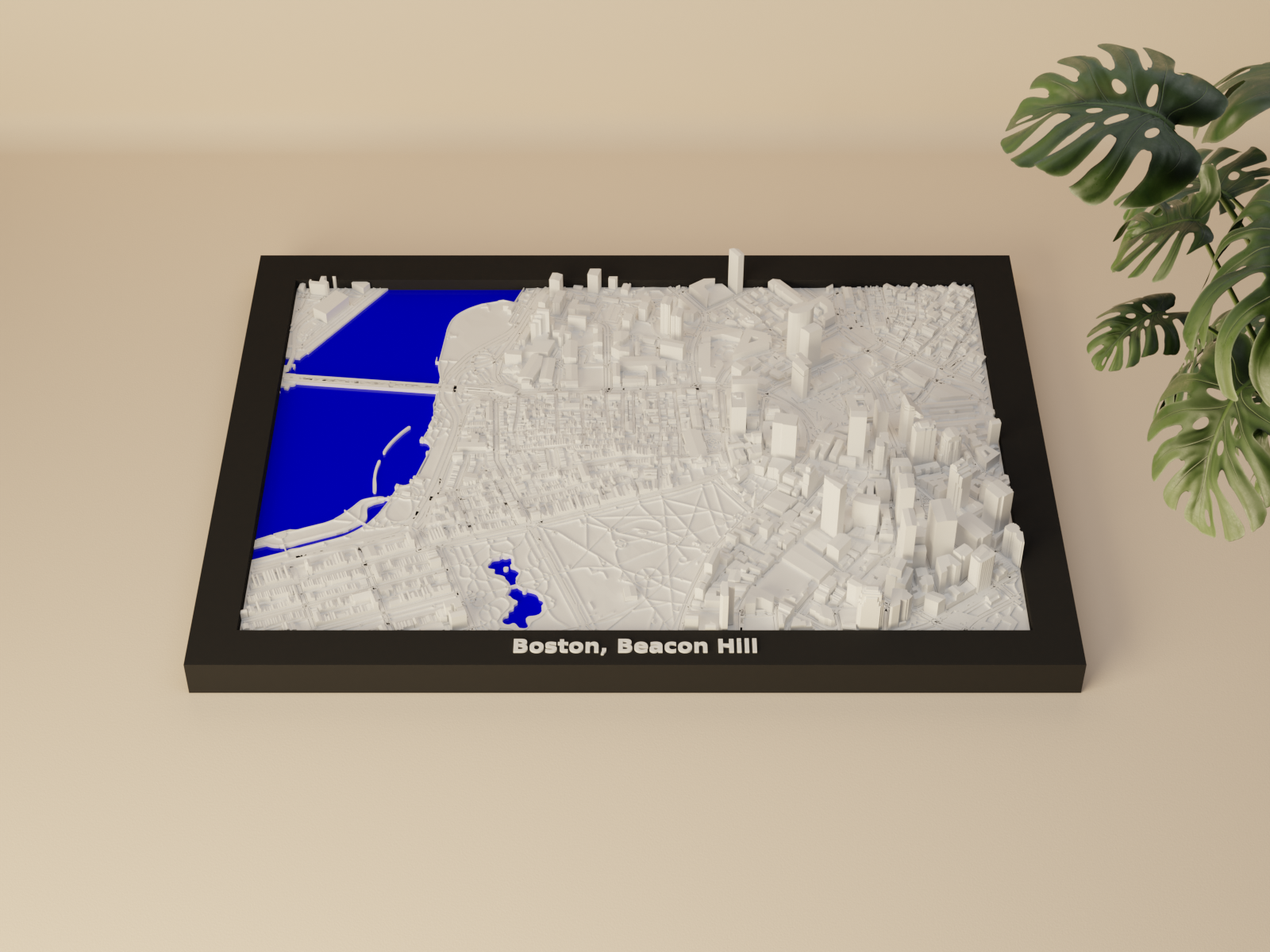 Boston, Beacon Hill, United States - 3D Miniature