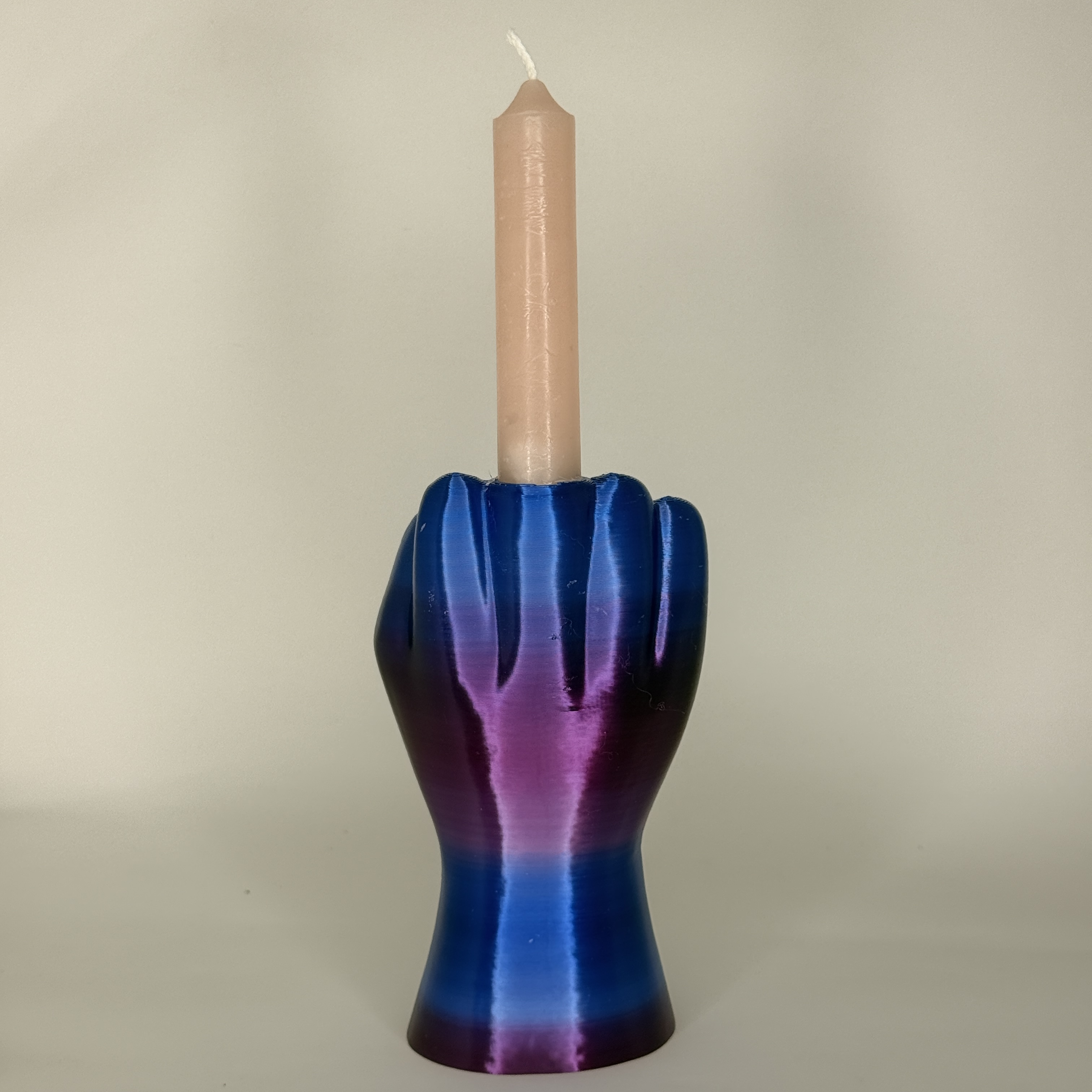 Middle finger candle holder  for 20 mm candles