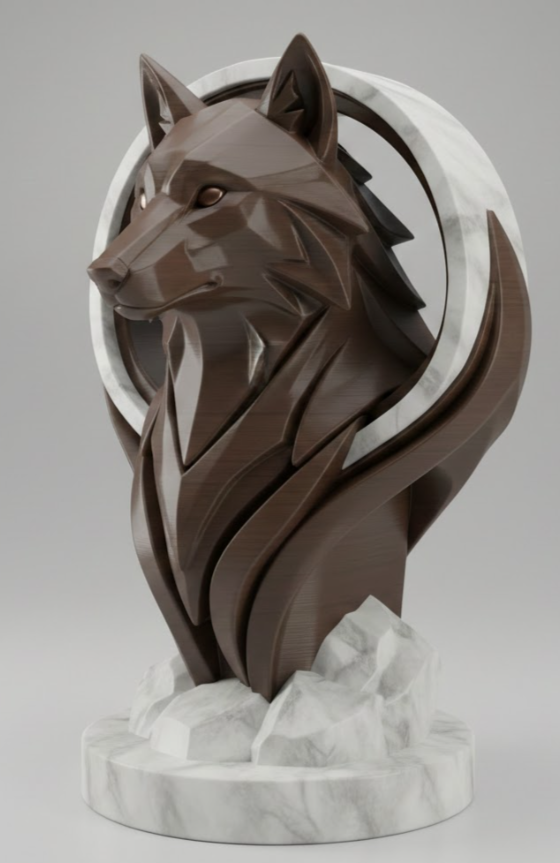 Wolf Headphone Stand