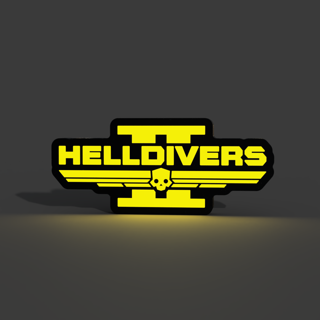 Helldivers Logo Lightbox LED Lamp — thumbnail 2
