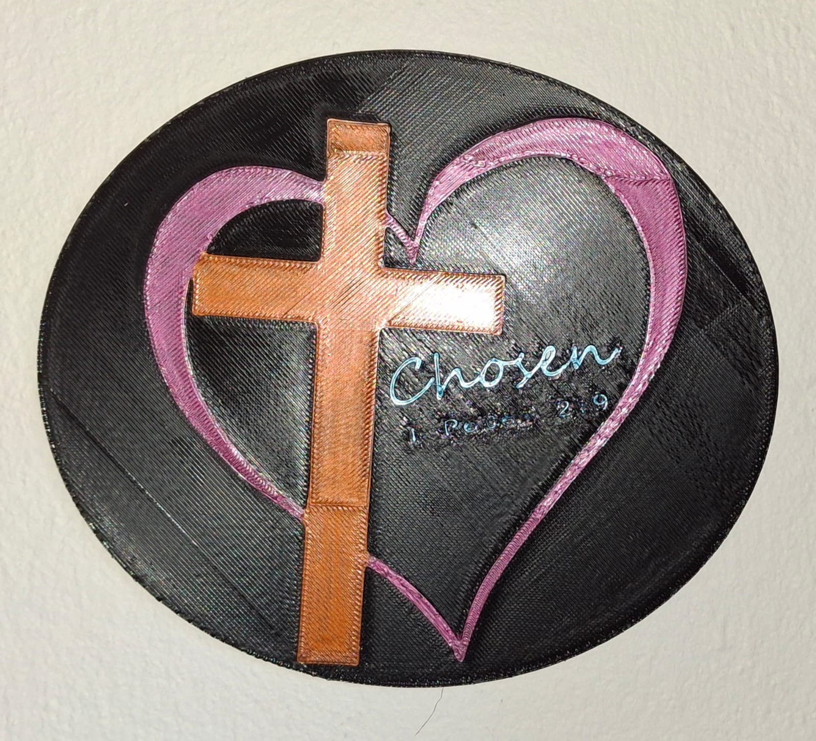 Cross, heart, chosen