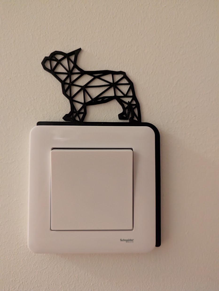 French Bulldog wall switch decoration