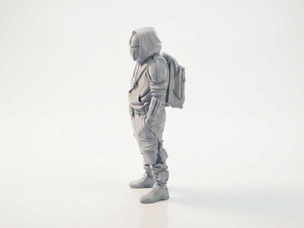Street Mandalorian Figurine Urban Style 3D Printable