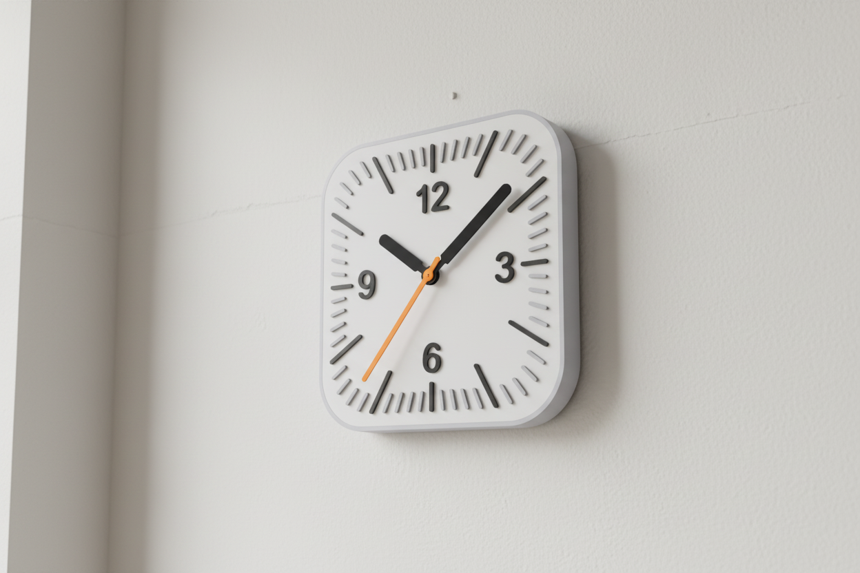 Apple-Inspired Minimal Wall Clock