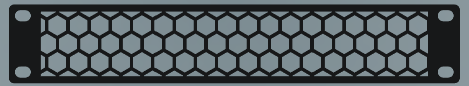 Hexagon-themed 10-in Rack 1U Blank