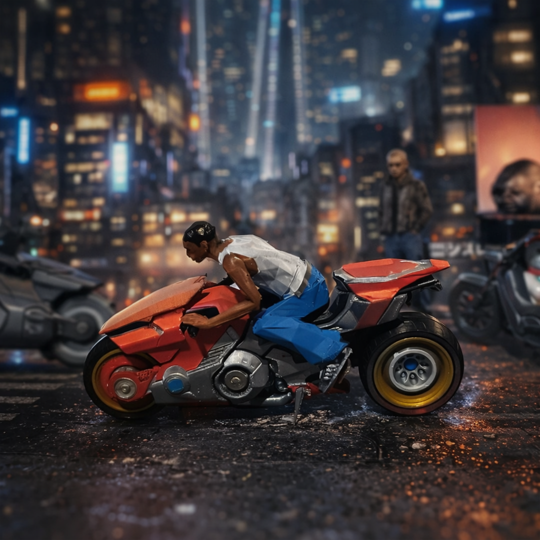 sitting Carl "CJ" Johnson Yaiba Cyberpunk (1/18)