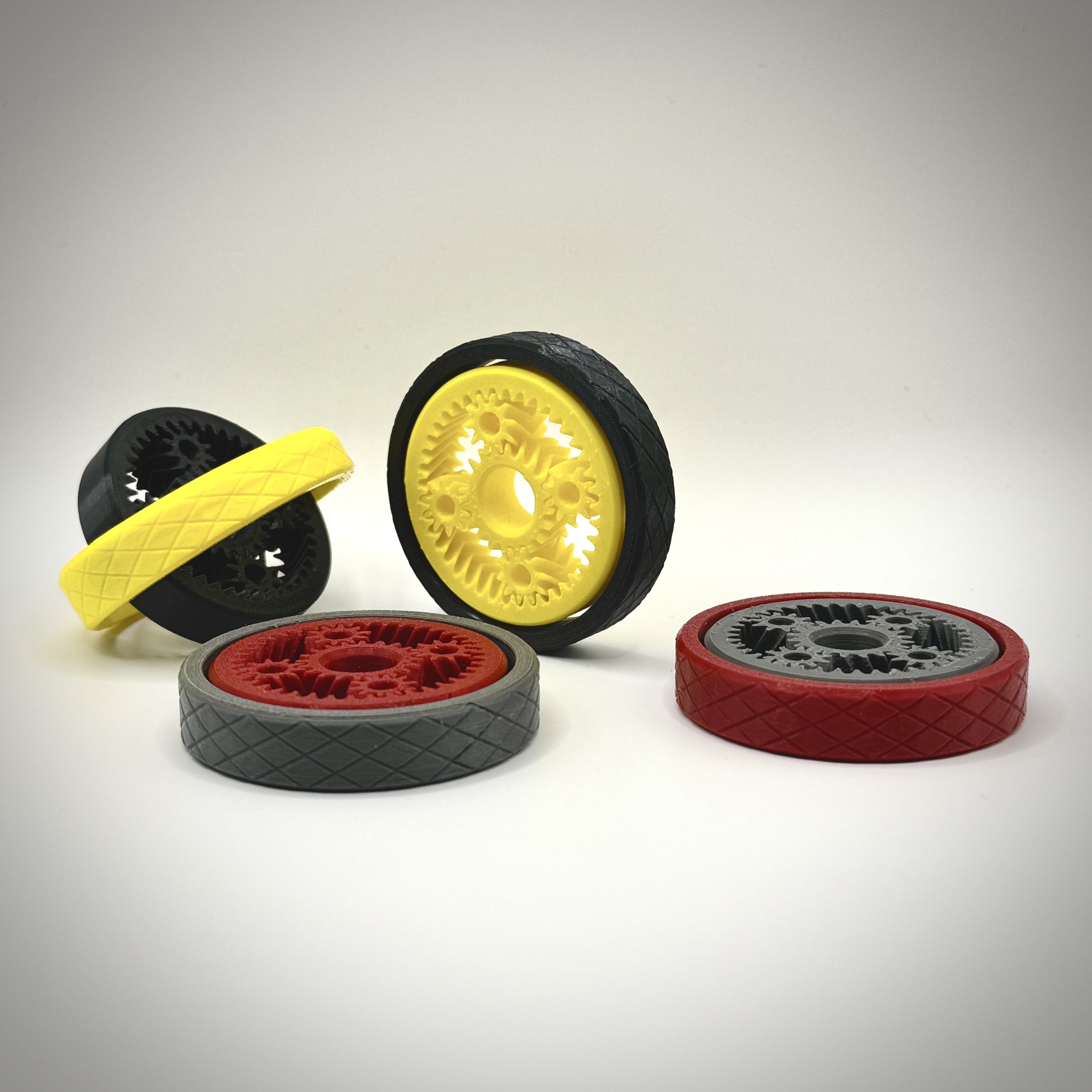 Gyro Helical Gear Planetary Fidget Spinner Combo (print in place)