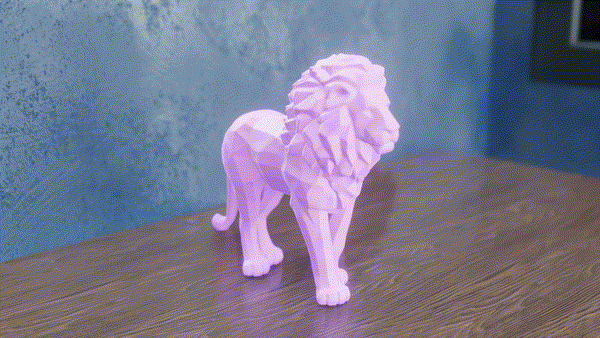 Low Poly Lion — thumbnail 3