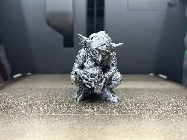 Mummy Goblin with Skull Lantern