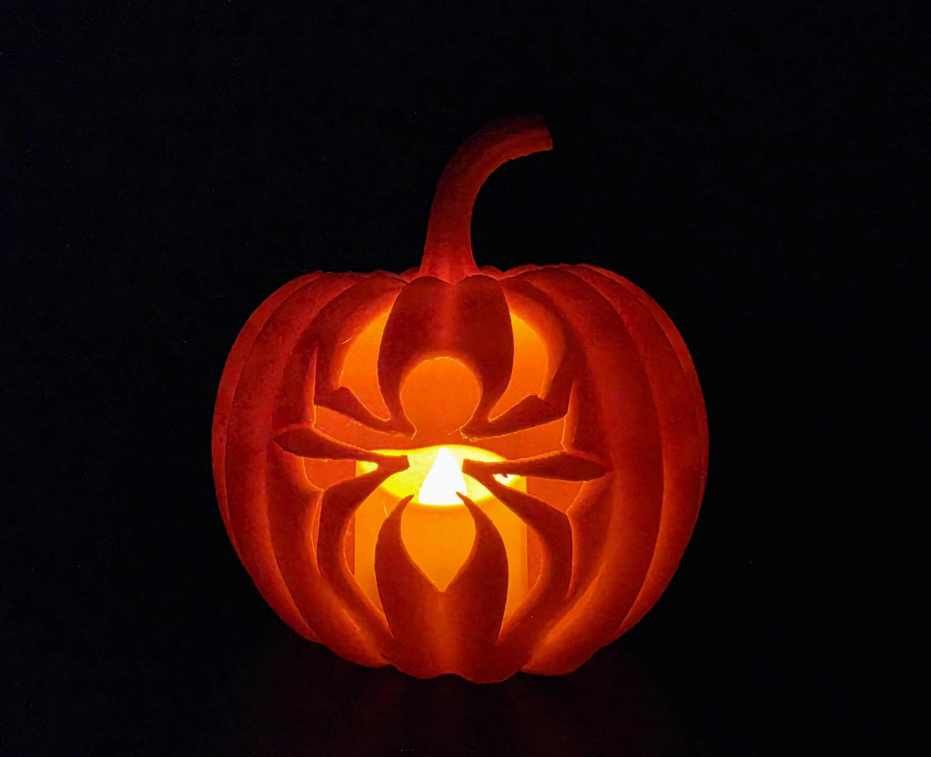 Spider Jack-o-Lantern w/Lid LED Tea Light Holder — miniatura 5