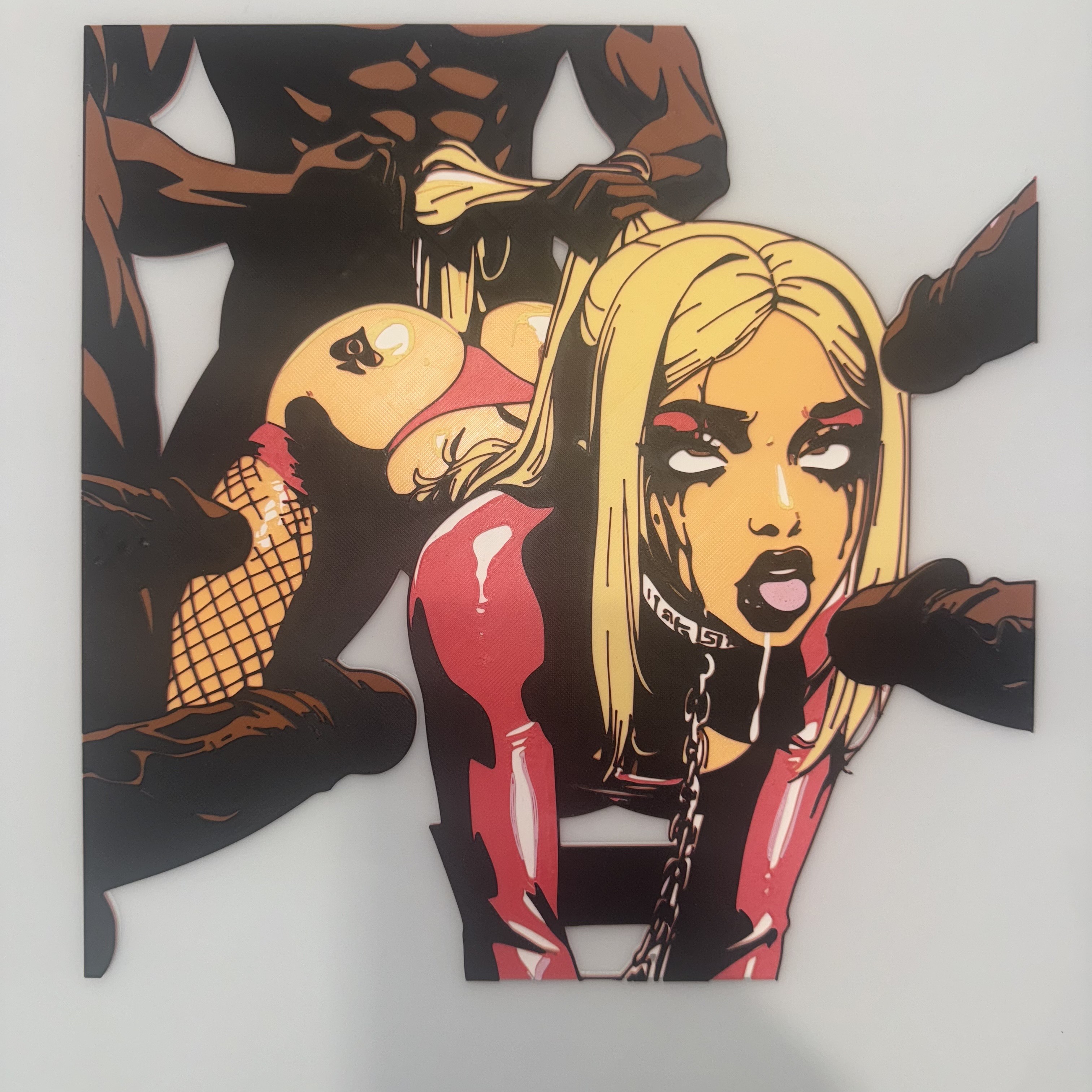 Erotic Interracial Queen of Spades Wall Art