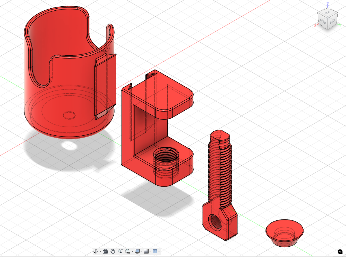 Modular desk can holder