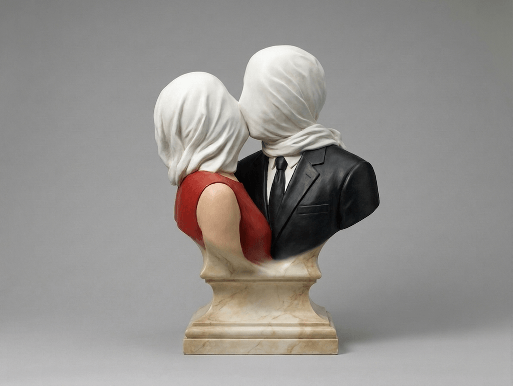 Famous Art - The Lovers - René Magritte - 1928