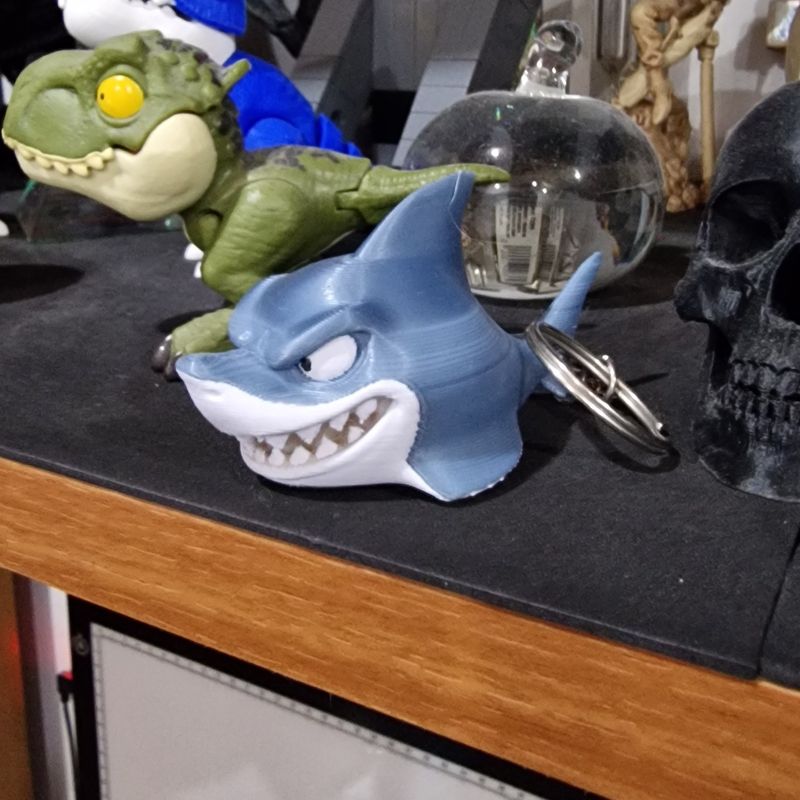 Sharkie KeyChain by KuroiTenshi | Download free STL model | Printables.com