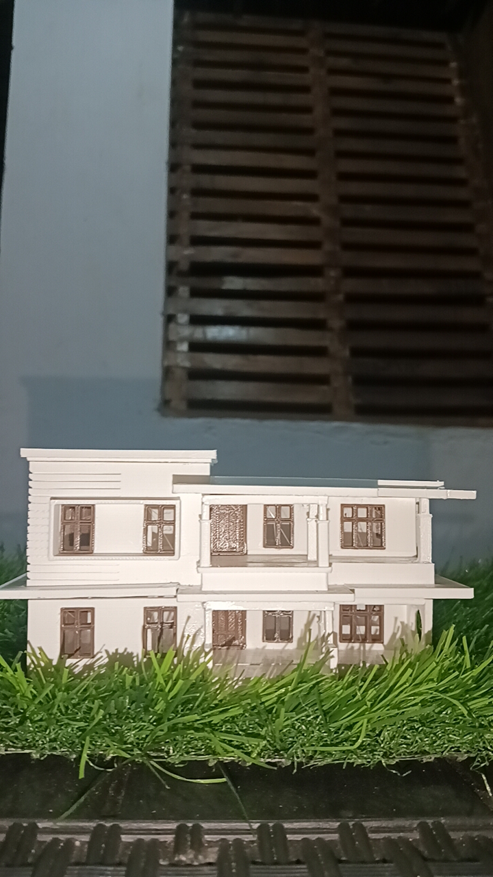 AKR ENGINEERING DESIGNS 3D PRINTED TWO STOREY HOUSE DETAILED MINIATURE PH:9961443300 — miniatura 3