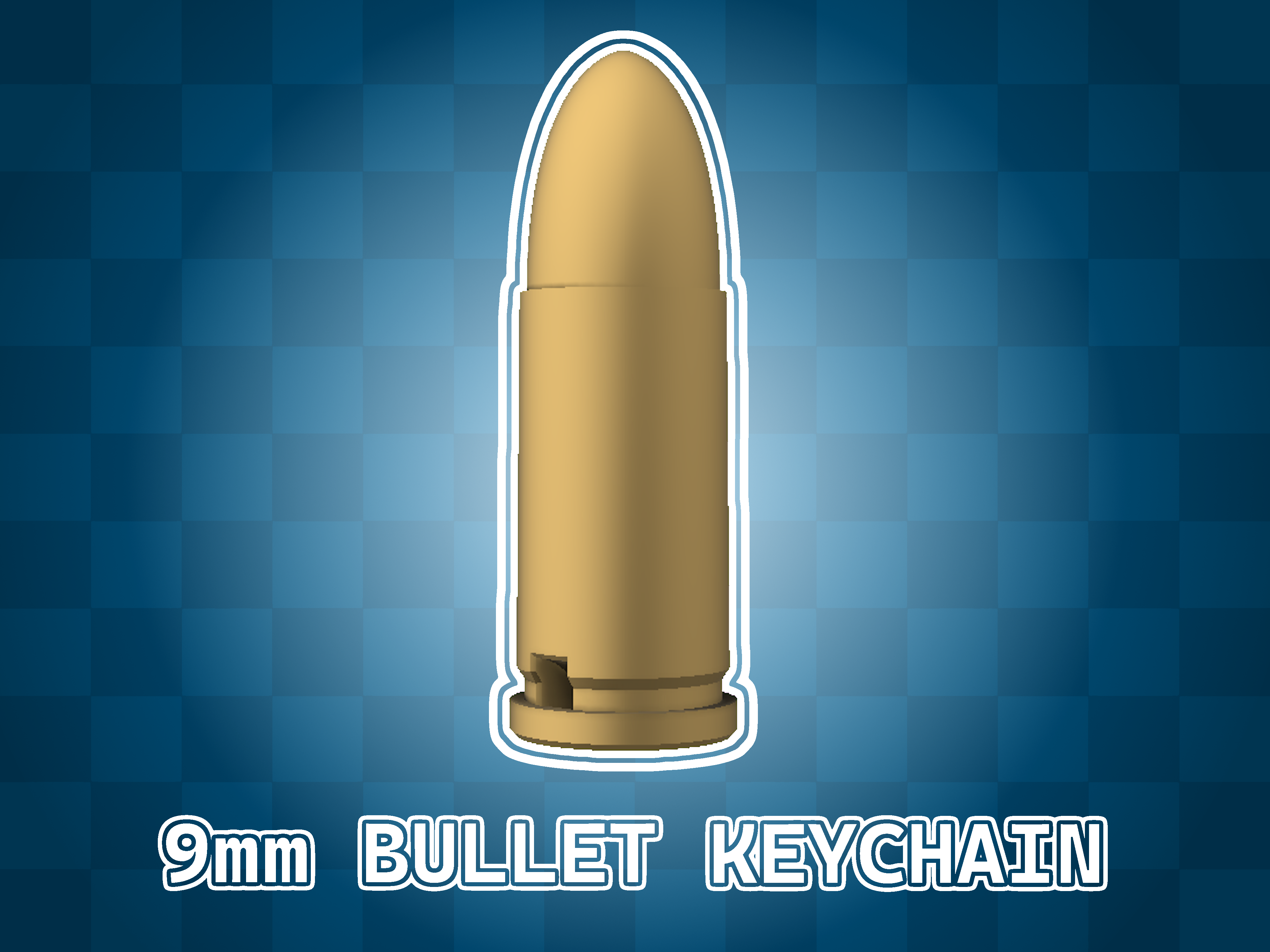 9mm bullet keychain