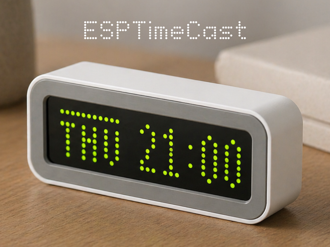 ESPTimeCast – WiFi Clock & Weather Display