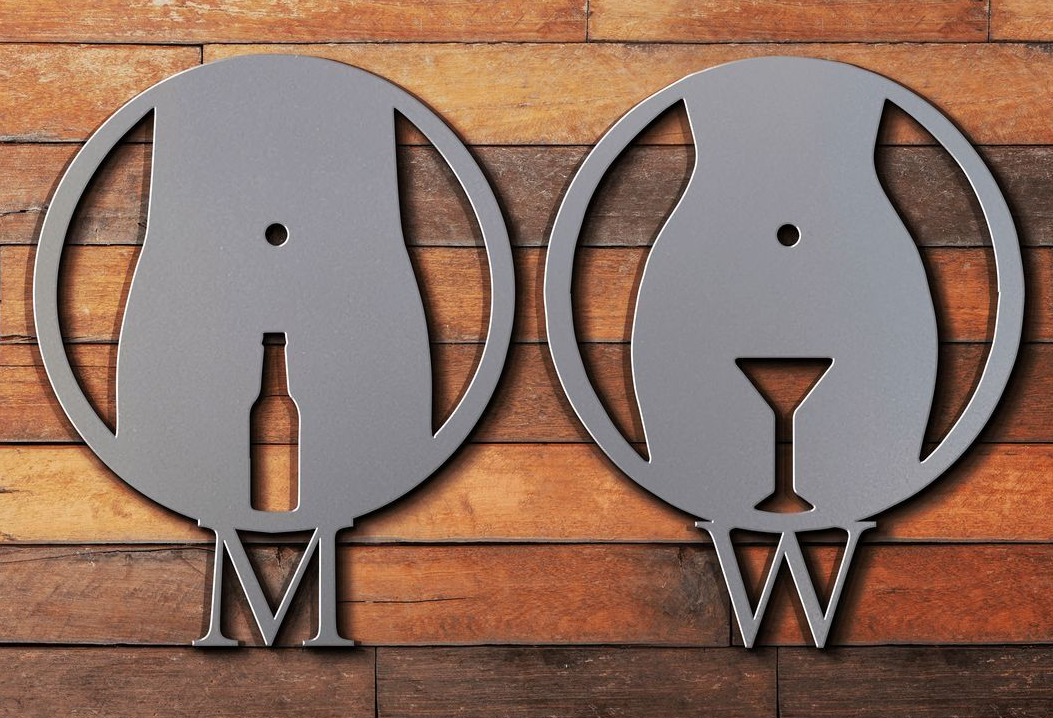 Men and women bathroom sign 1