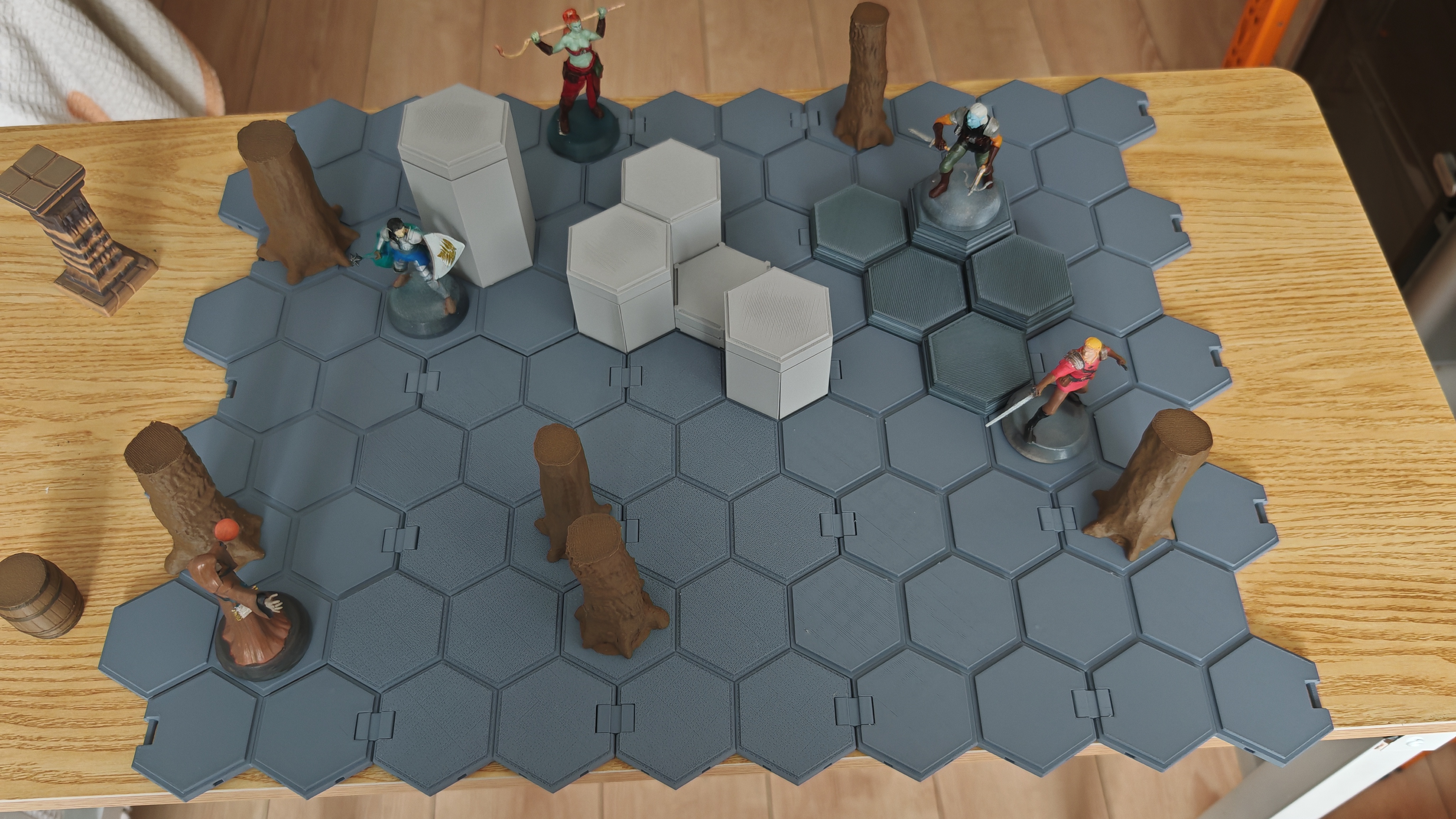 Miniatura 5 do modelo 3D Foldable battlefield with hexagonal grid