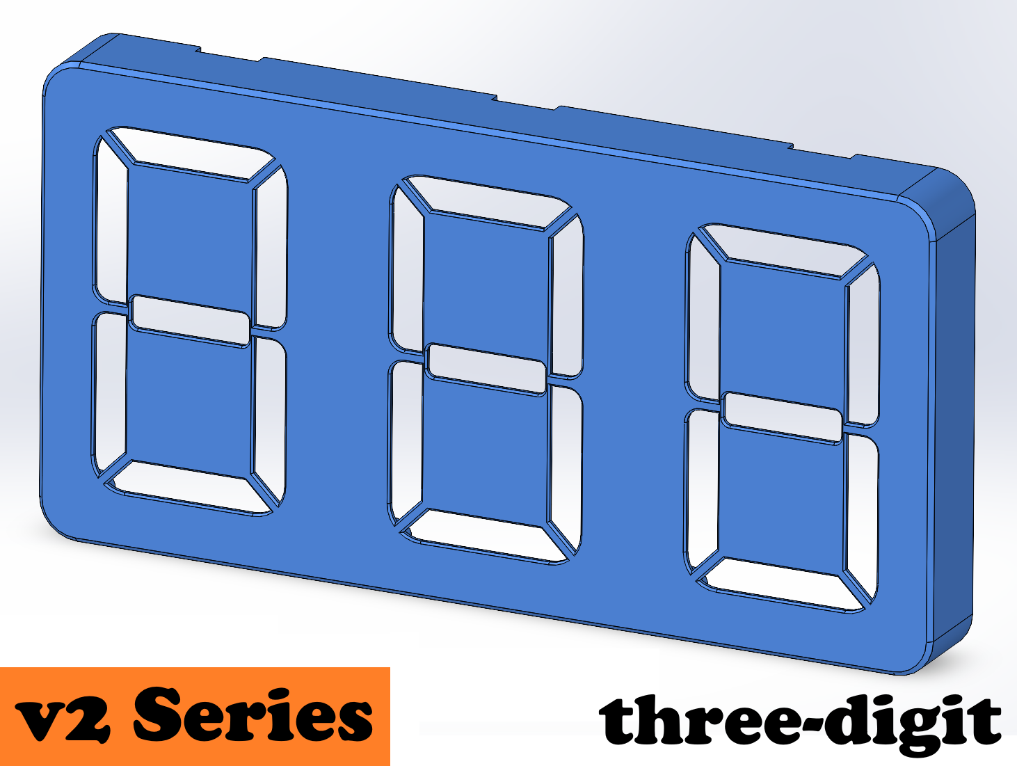 7 Segment Counter Body, v2.1, Three-Digit