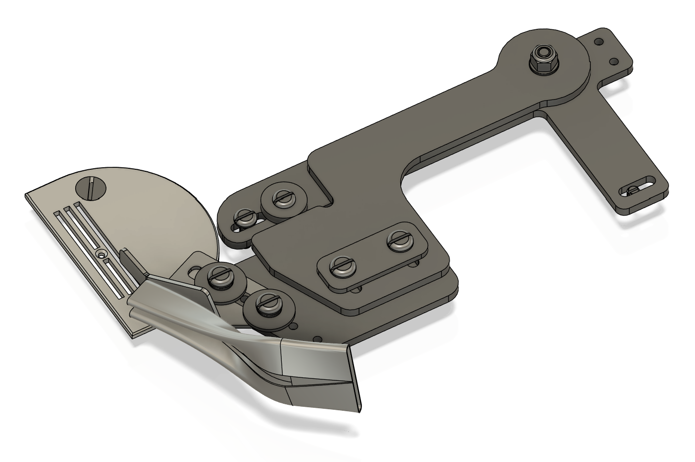Rotating jig for sewing machine tape binder