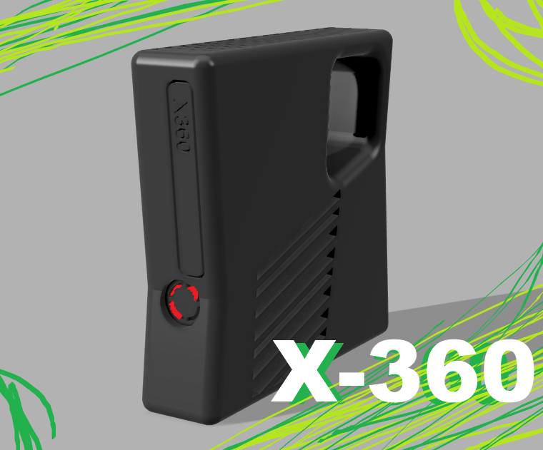 mini Xbox 360 console keychain