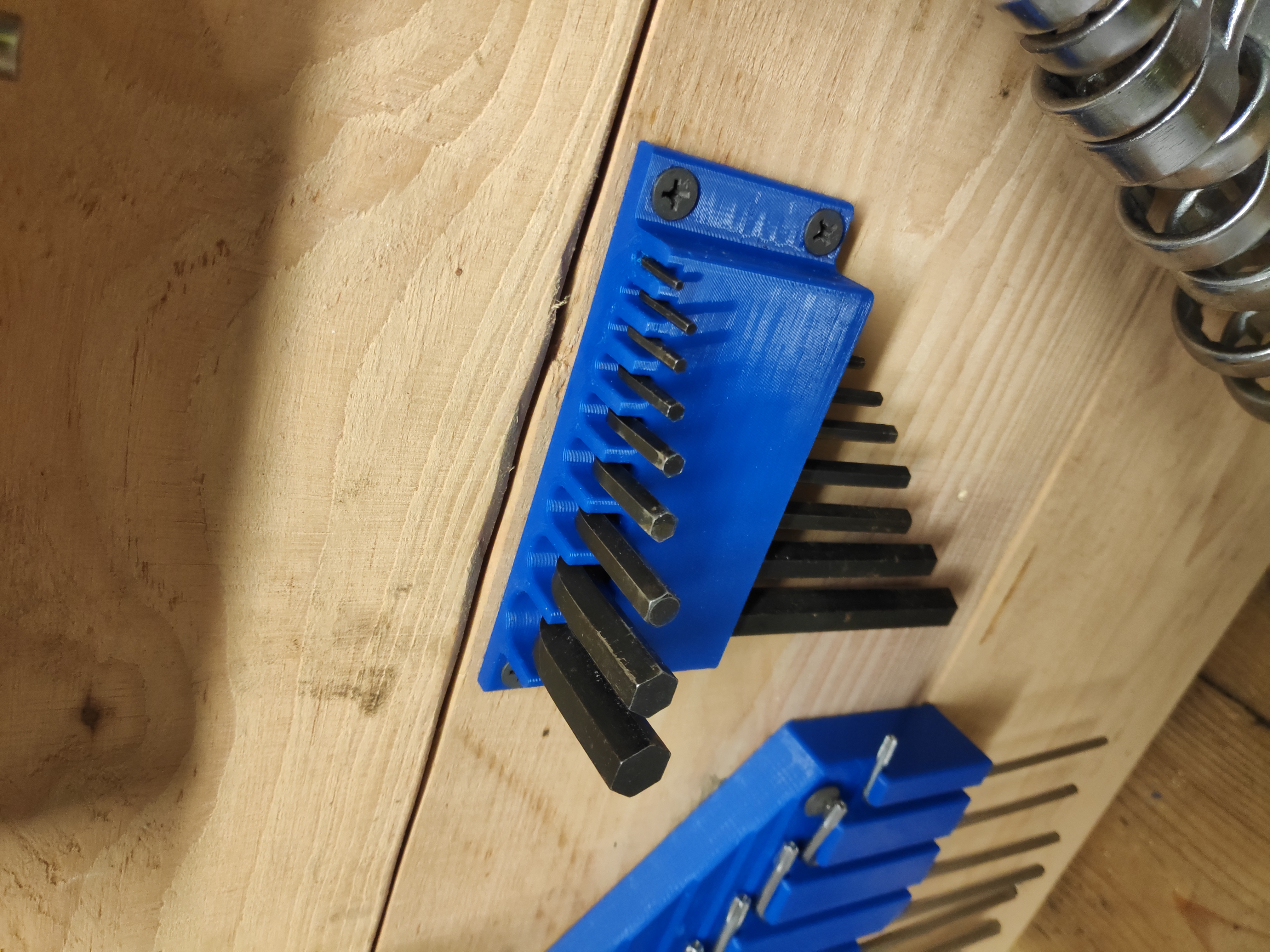 Wall-mounted Allen key holder