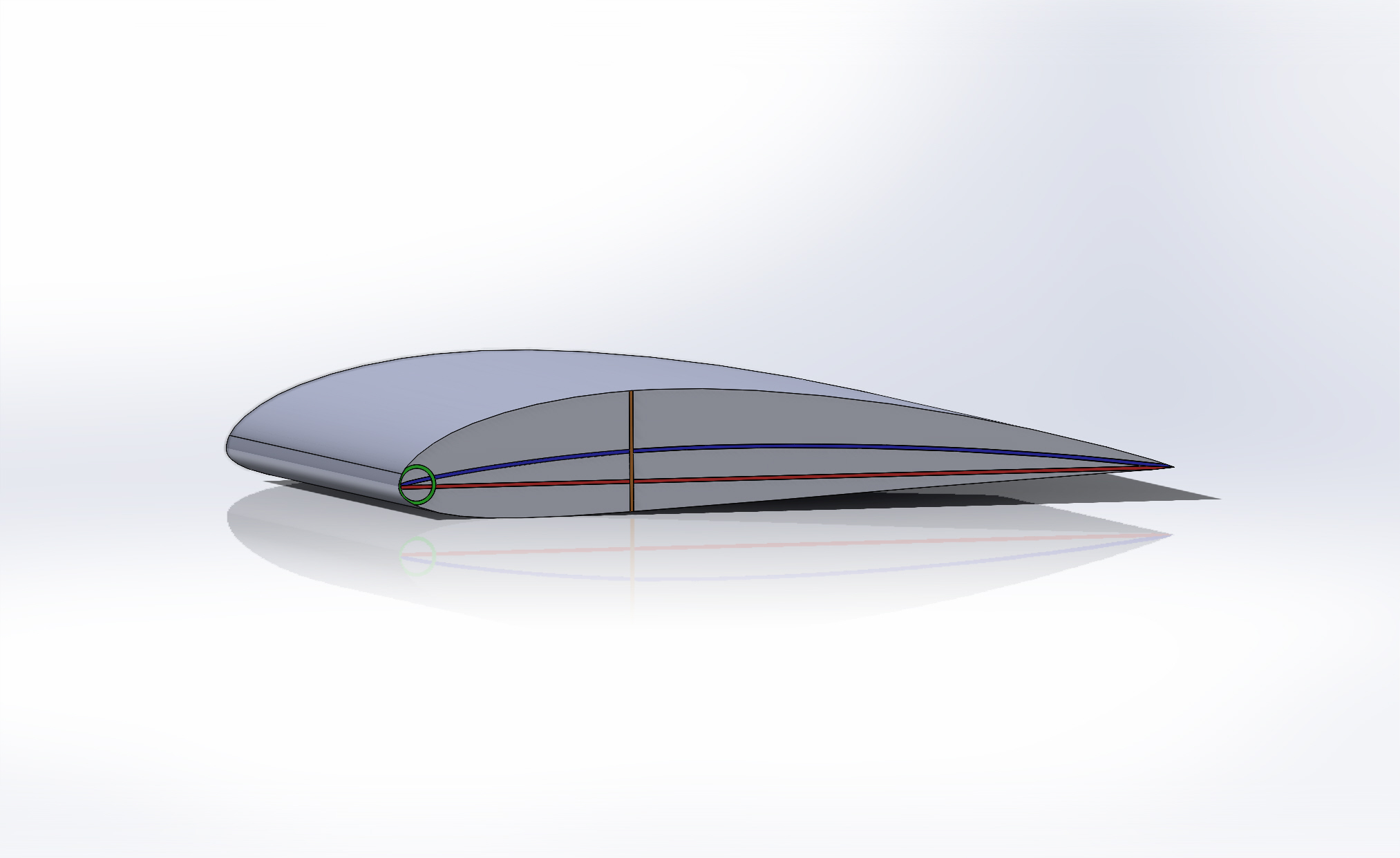 NACA 4415 Aerofoil with lines