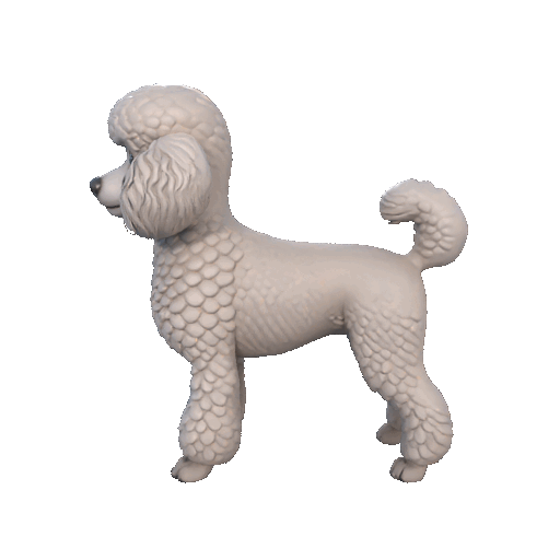 Poodle Figurine – 3D Printable Elegant Dog Model