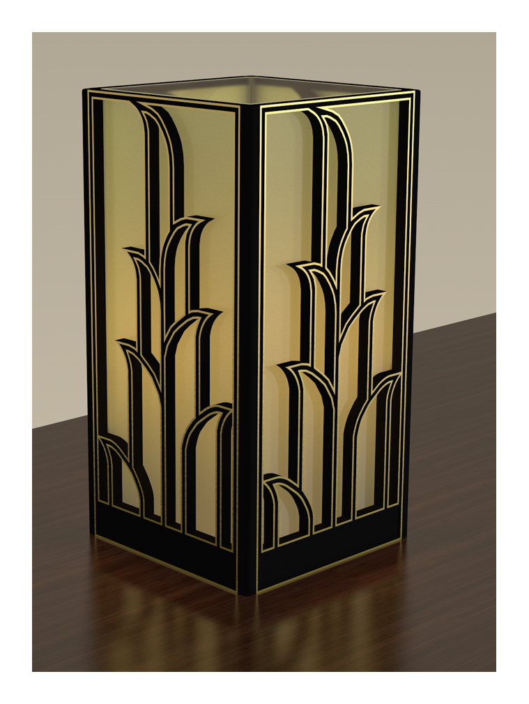 Art Deco Lampshade 3 for GRÖNÖ Glass Lamp