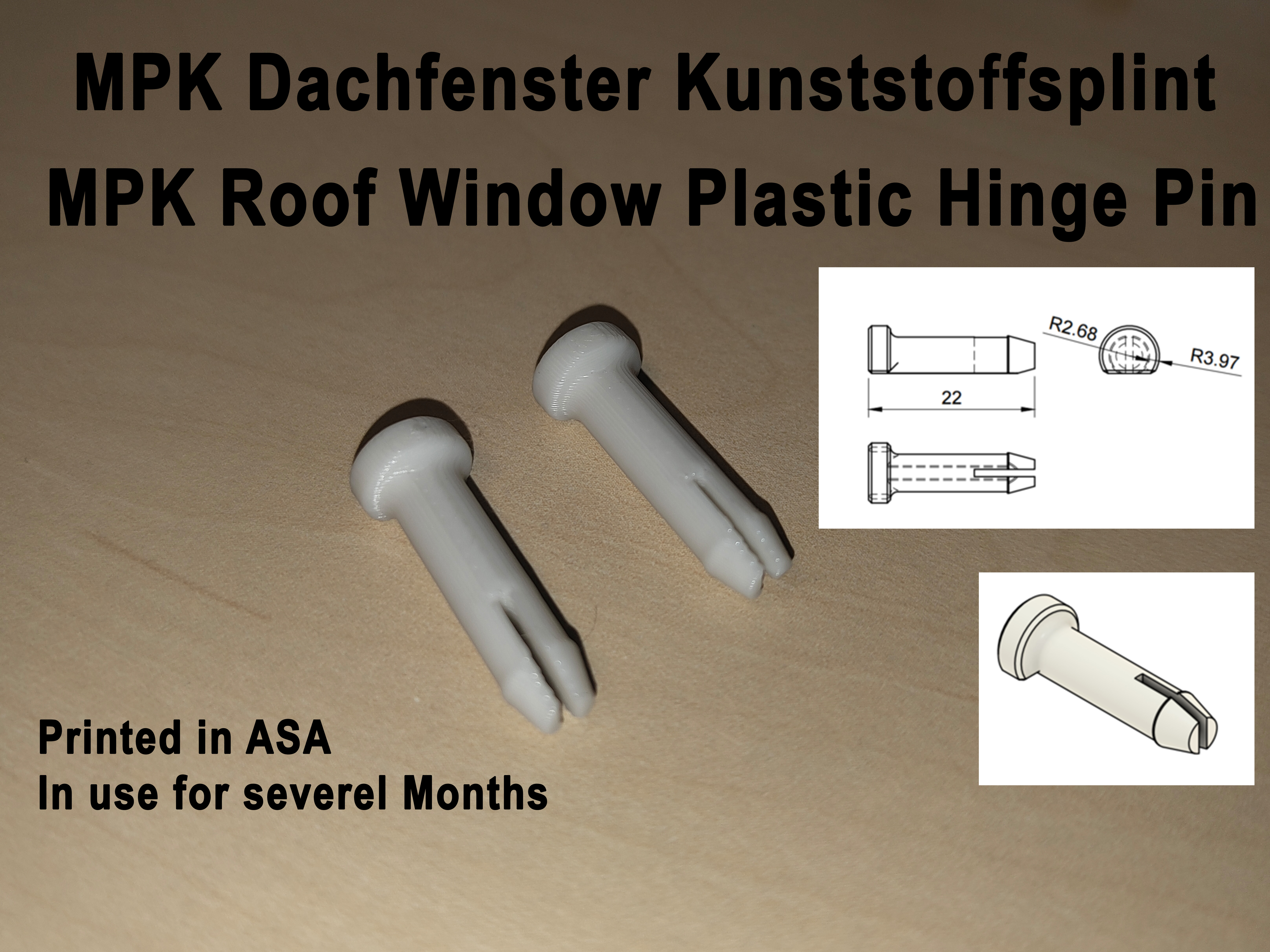 MPK Dachfenster Kunststoffsplint