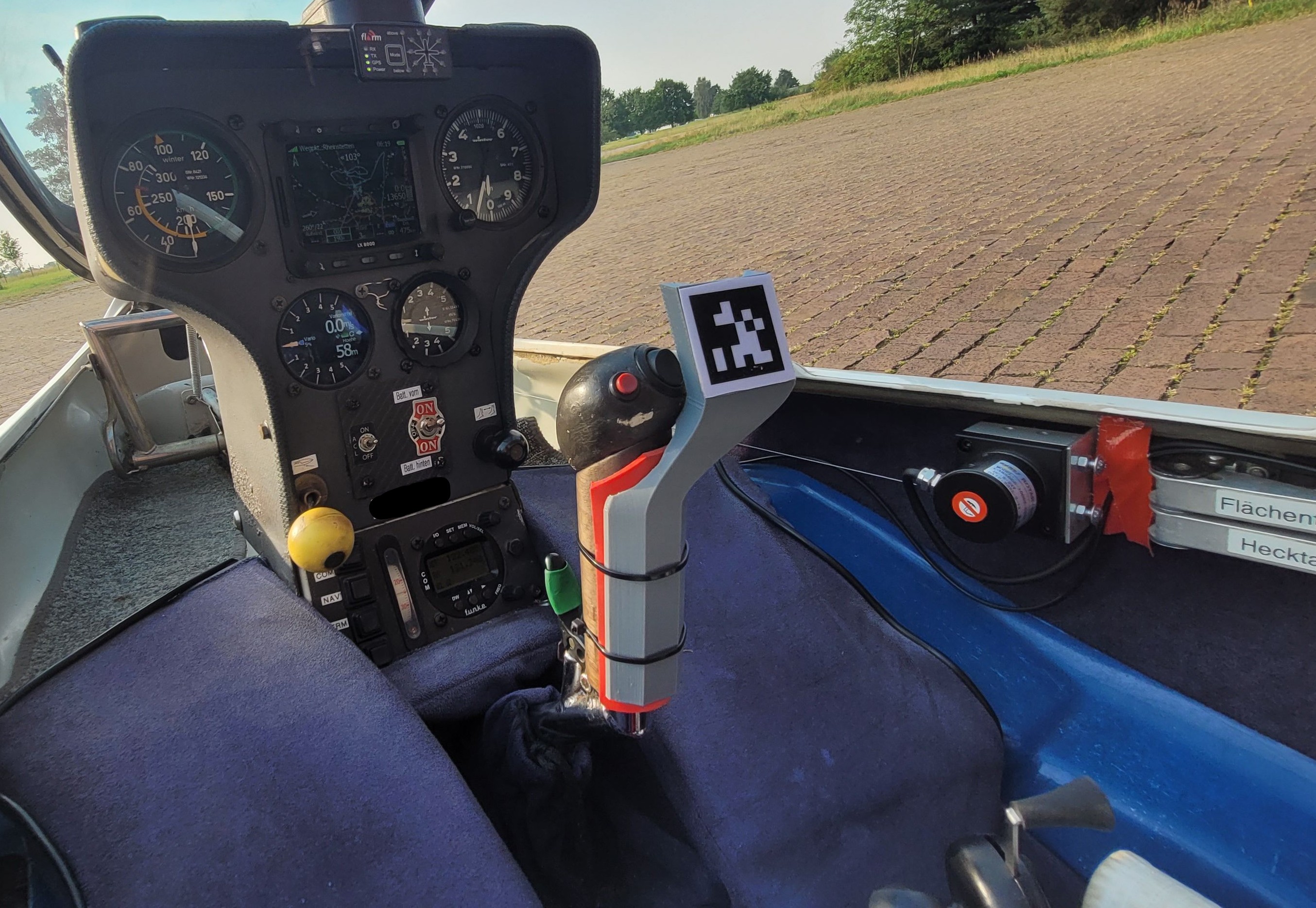 Steuerknüppelhalterung Segelflugzeug