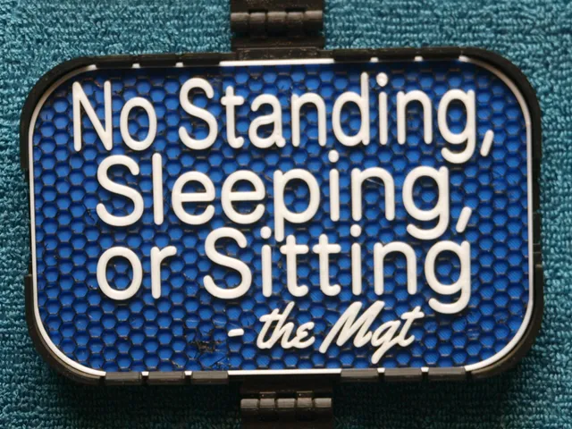 Mgt Sign: No Standing, Sleeping, or Sitting