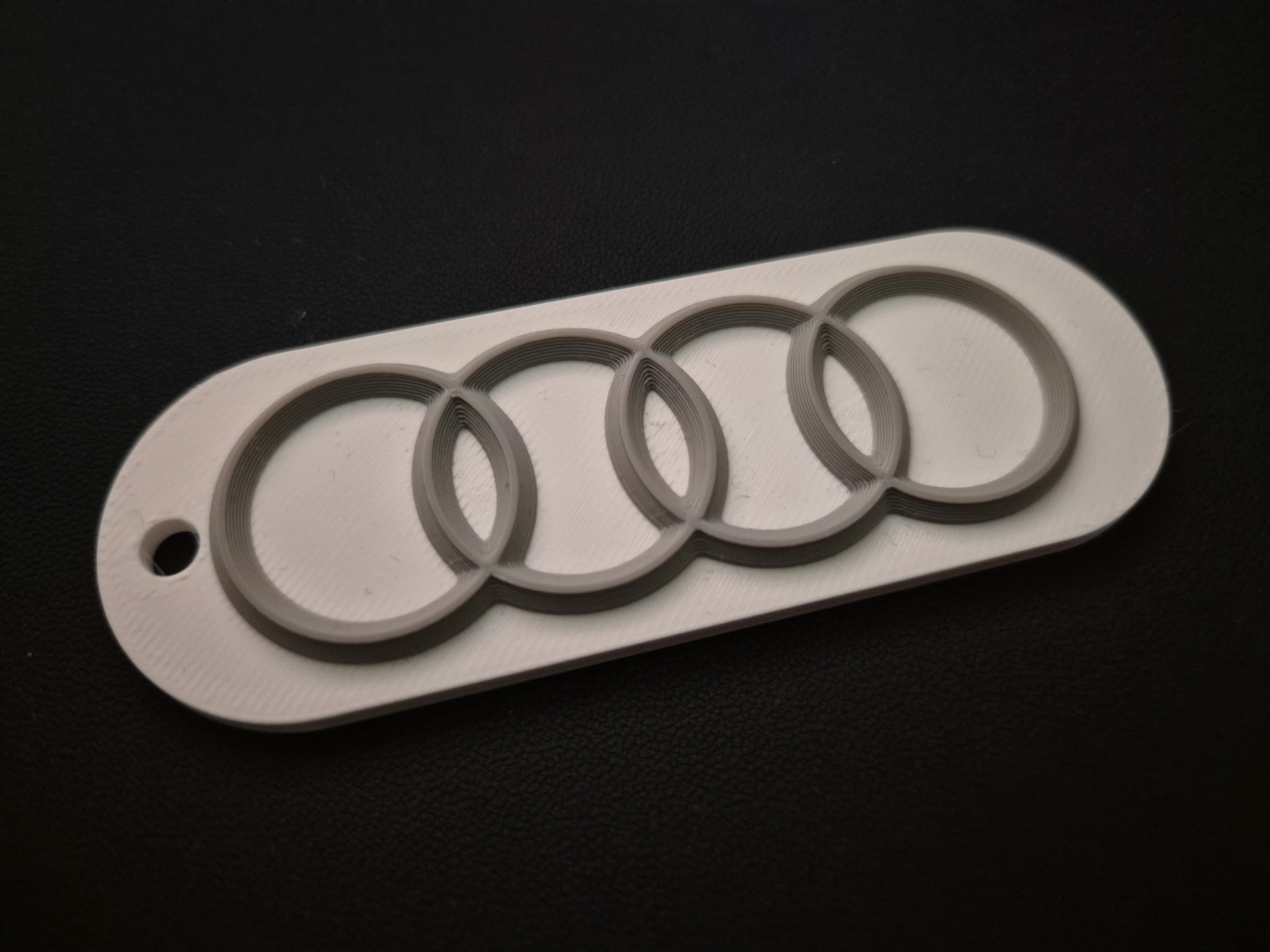 Audi logo old design keychain